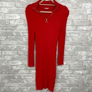 Cooperative Carmen Zip-Up Sweater Dress